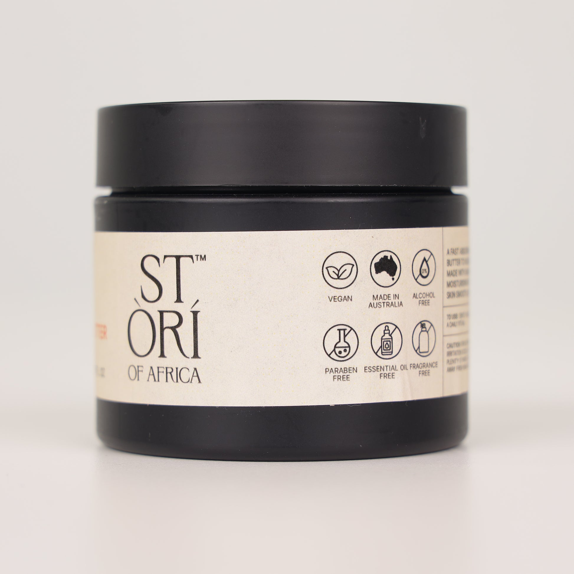 Jar of Stori of Africa Body Butter on a white background