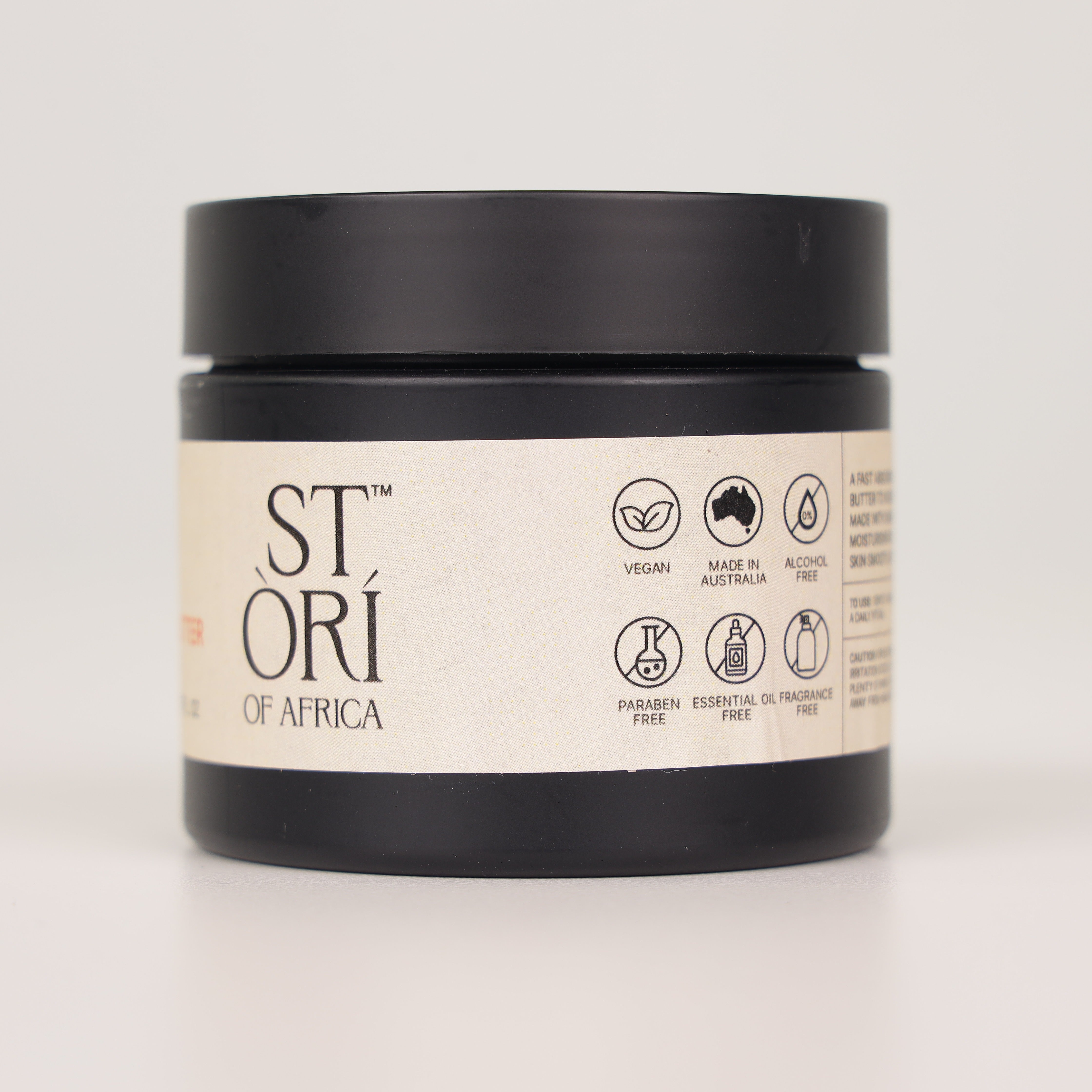 Jar of Stori of Africa Body Butter on a white background