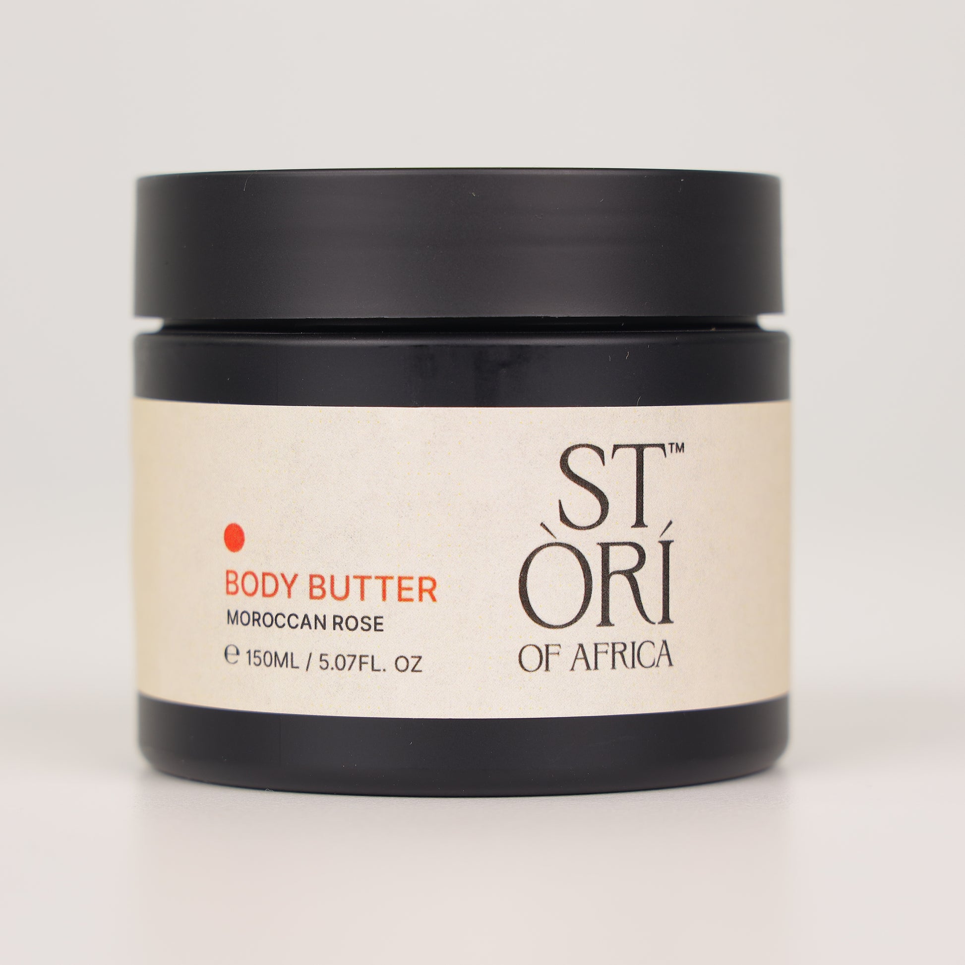 Jar of Stori of Africa 150ml Moroccan Rose Body Butter on a white background