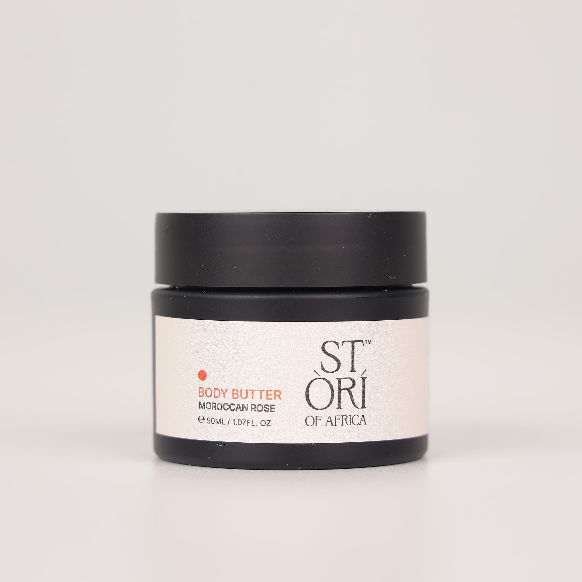 Jar of Stori of Africa Moroccan Rose Body Butter on a white background