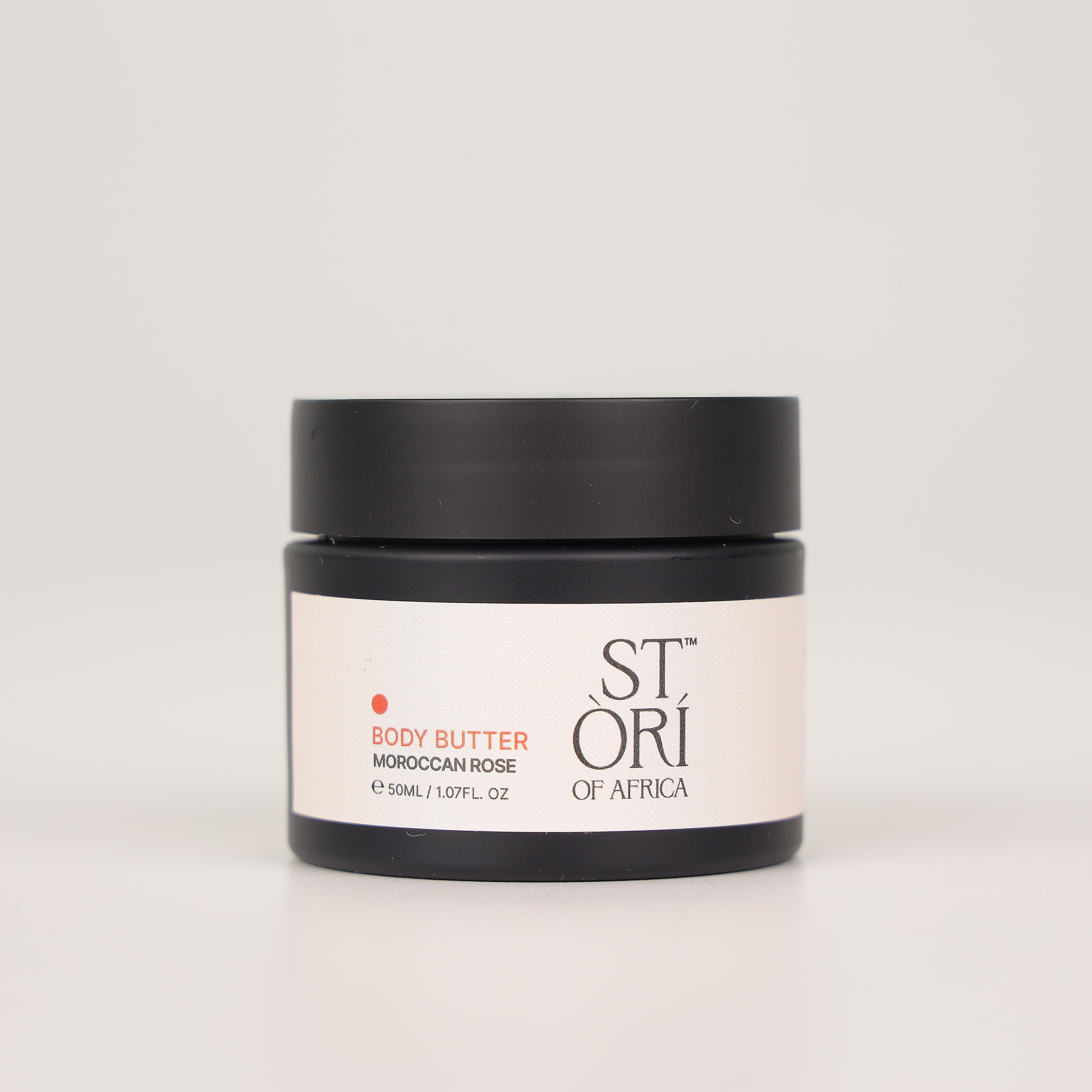 Jar of Stori of Africa Moroccan Rose Body Butter on a white background