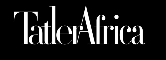 White serif text reading 'TatlerAfrica' on a solid black background.